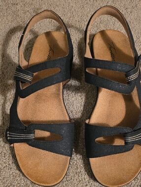 Trotters Katarina Black Womens Slingback Sandals Size 11